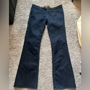 Raven Denim Dark Blue Flare Jeans